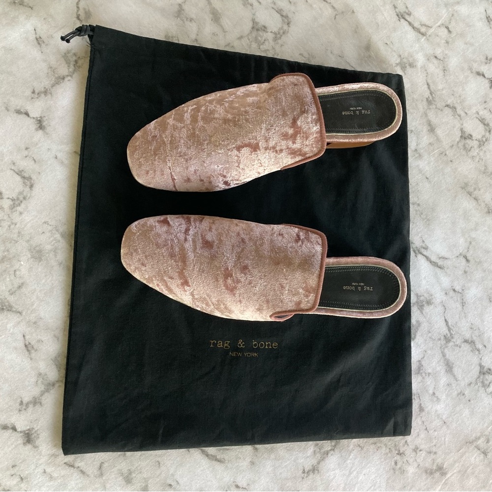 Rag & Bone NY pink velvet size 41 mules - Picture 6 of 15